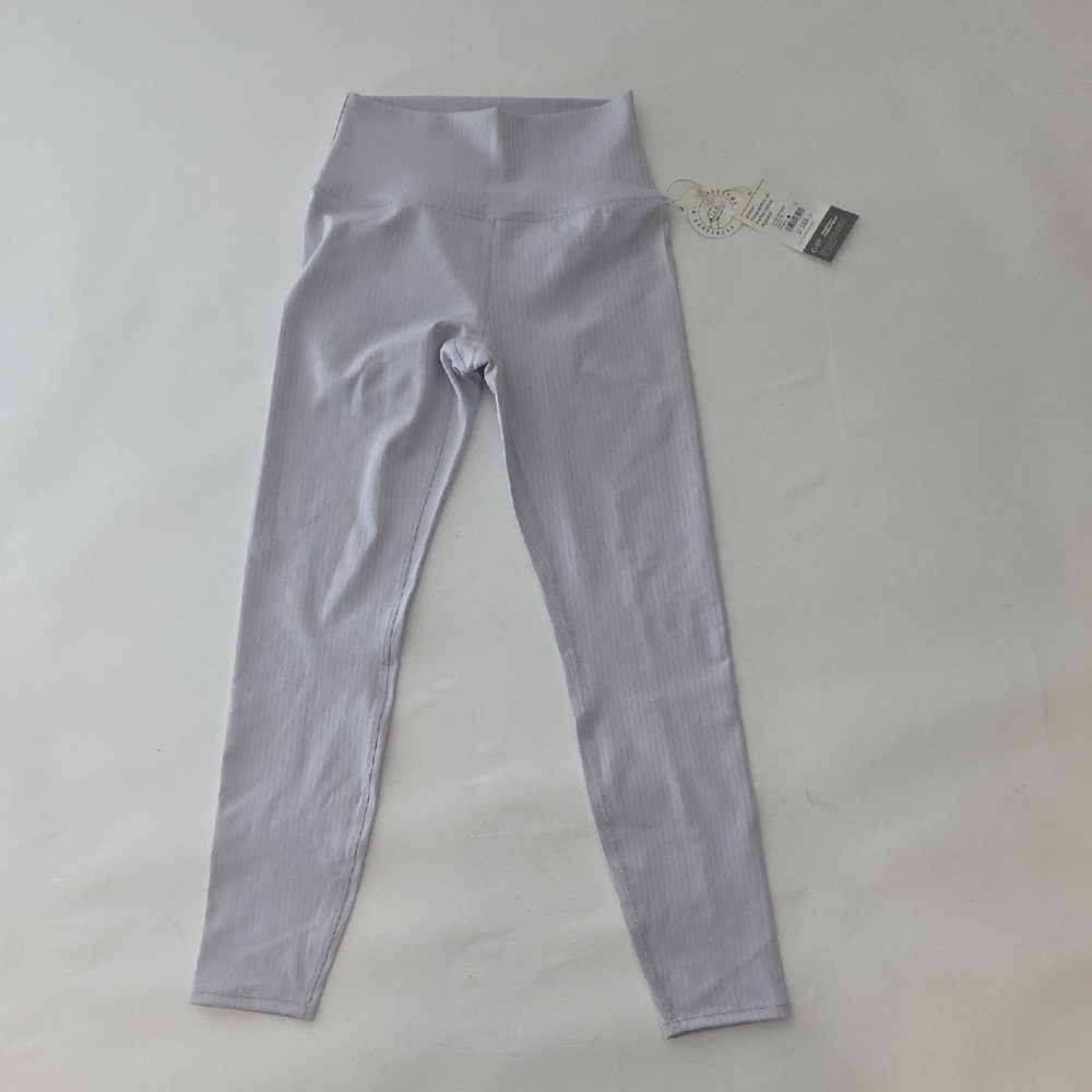 NWT Women's Vuori "Inversion Rib Leggings" Color Lavender Ice & in Size Small